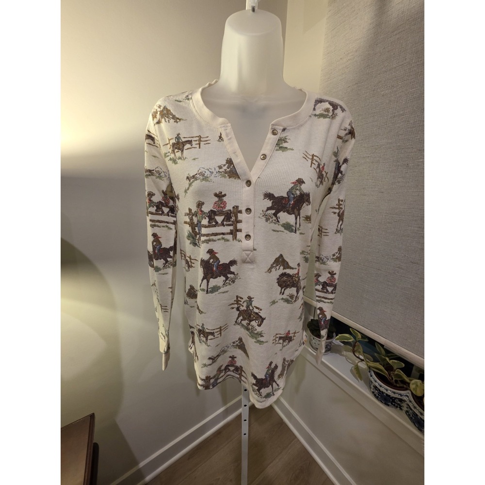 Eddie Bauer ILARIA URBINATI LIMITED EDITION Henley Women's S Western Rodeo NWOT - Picture 6 of 16